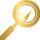Magnifying glass and check mark - Tekemas Icon for what our ISO certification means for you